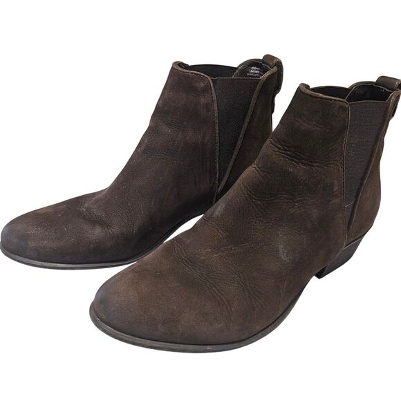 Steve Madden Neoma Booties Size 7.5 Brown Suede Leather - Picture 1 of 10